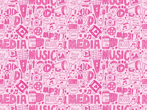 Media pattern — Stock Vector