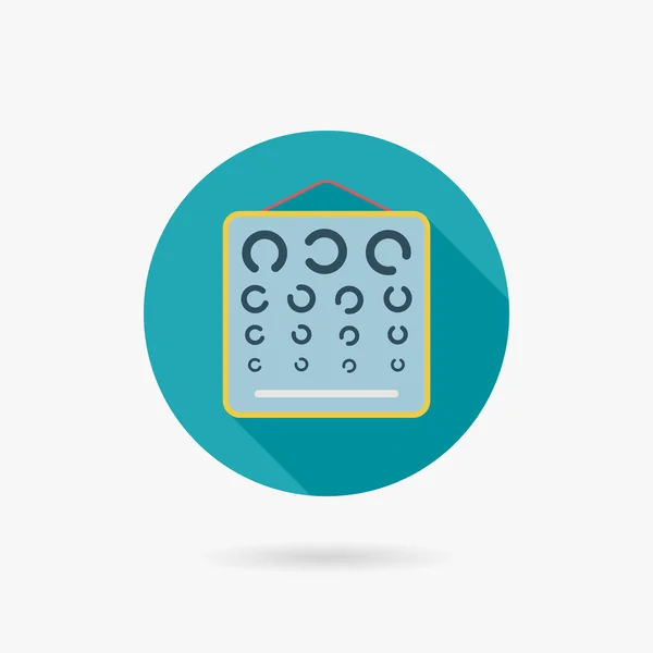 Icône de diagramme de test oculaire — Image vectorielle
