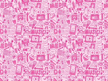 Doodle medya desen