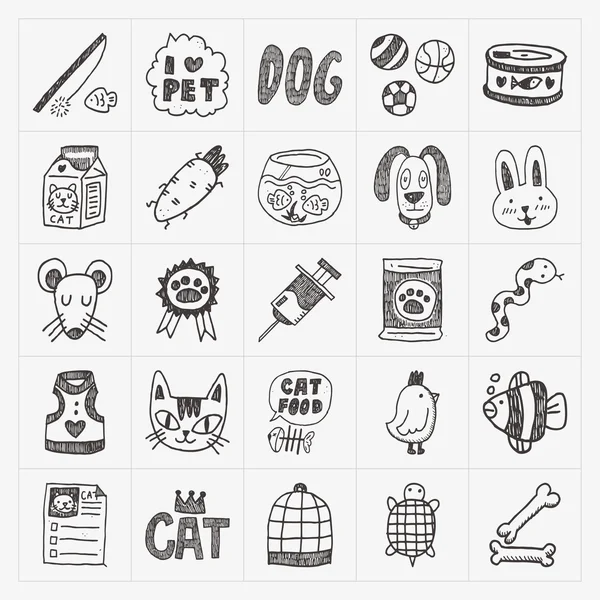 Pet icons set — Stock Vector