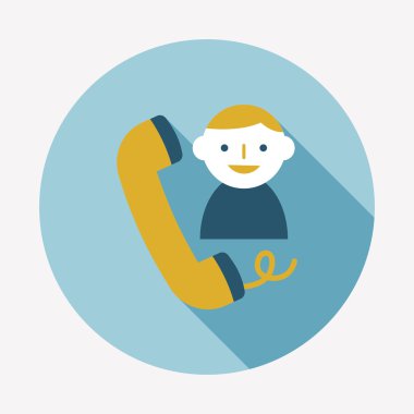 telefon hizmeti düz simgesi