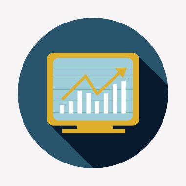 bilgisayar grafiği düz simgesi