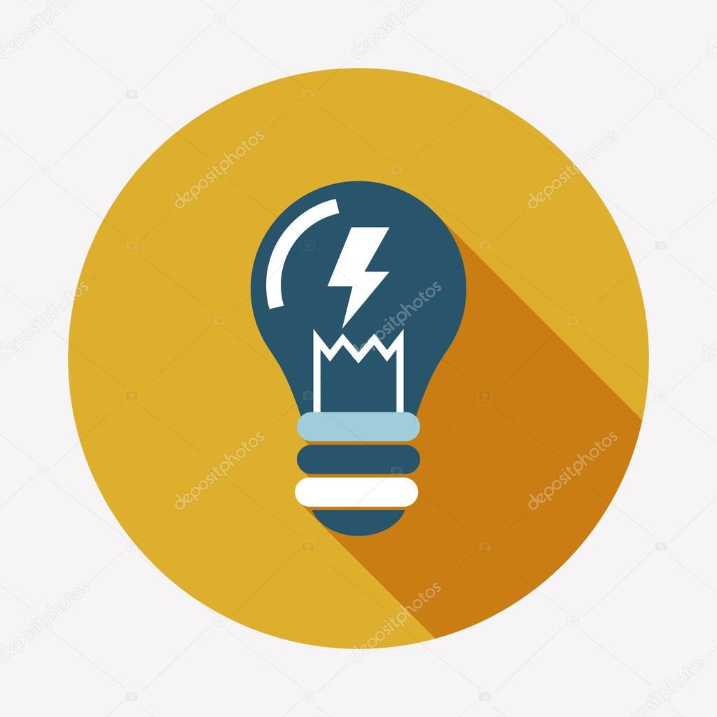 Light bulb flat icon