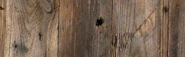 Close up view of wooden planks, banner — Photo de stock