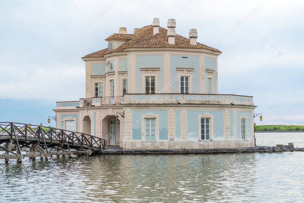 Casina Vanvitelliana it was the hunting and fishing house of kings Ferdinando IV di Borbone, Fusaro lake in Naples Italy