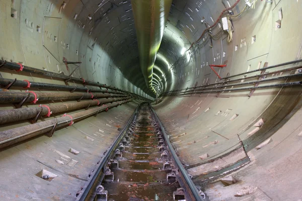 Underjordisk tunnelbana linje — Stockfoto