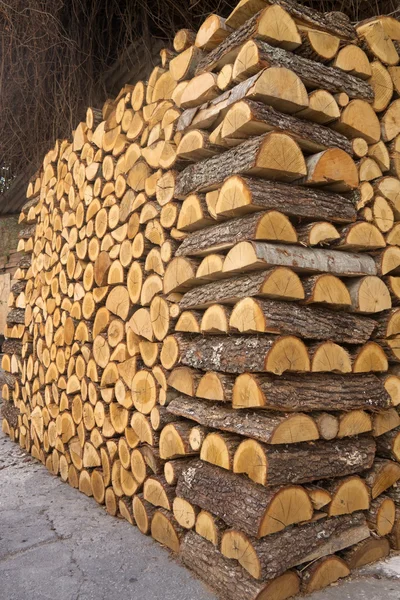 Hackad trä lugg — Stockfoto