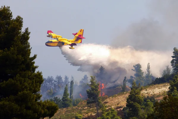 Avião de bombeiros — Fotografia de Stock