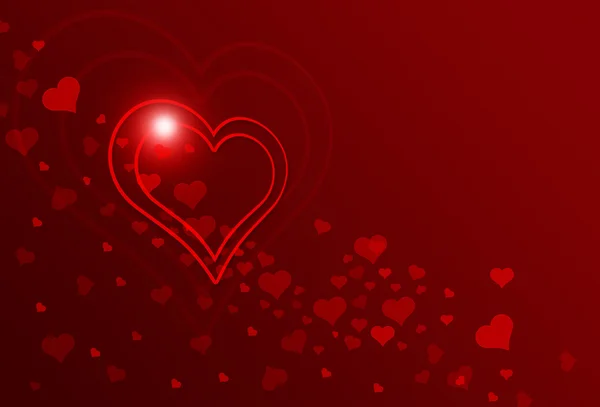Valentine postcard with hearts Royalty Free Stock Photos