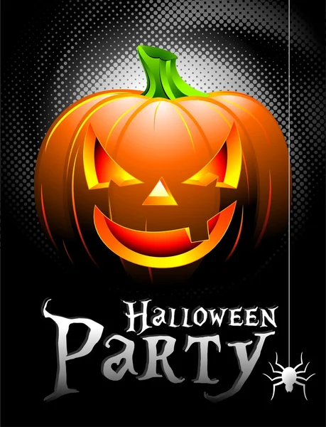 Vektor halloween party bakgrund med pumpa. — Stock vektor