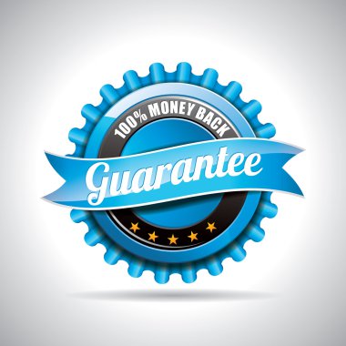  Guarantee Labels Illustration with shiny styled design on a clear background. EPS 10.