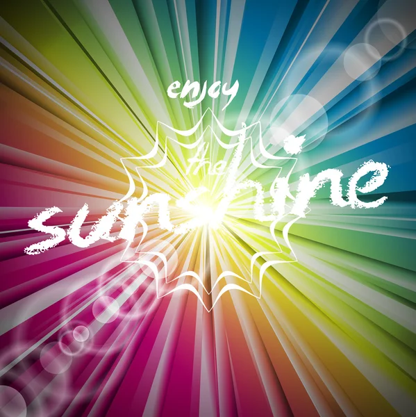Abstract vector shiny background with sun flare. — Stock Vector