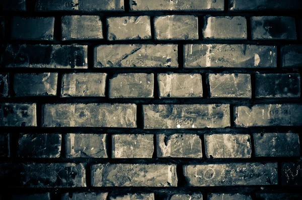 Silver cracked brick wall — Stock Photo, Image