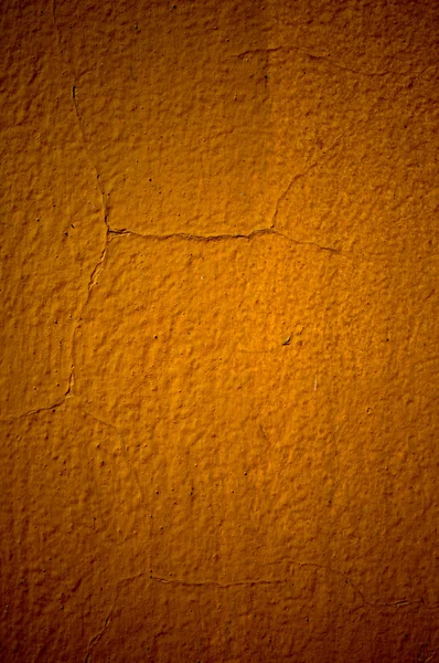 橙色的墙体裂缝 — 图库照片