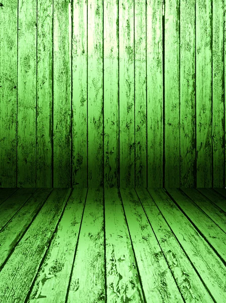 Lit room with green boards — Stock Photo, Image