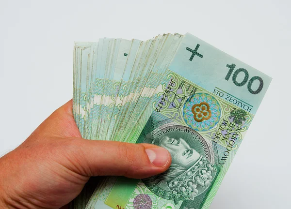 Banknotes in hand — Stock Photo, Image