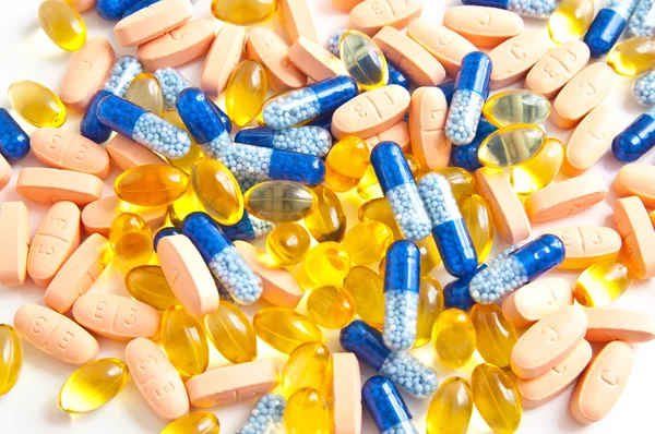 Lots of colorful pills — Stock Photo, Image