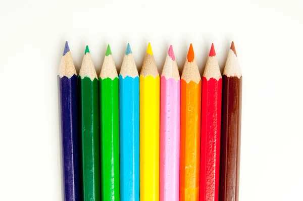 Lápices de colores desde arriba —  Fotos de Stock