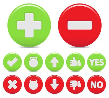 Two option icons clipart