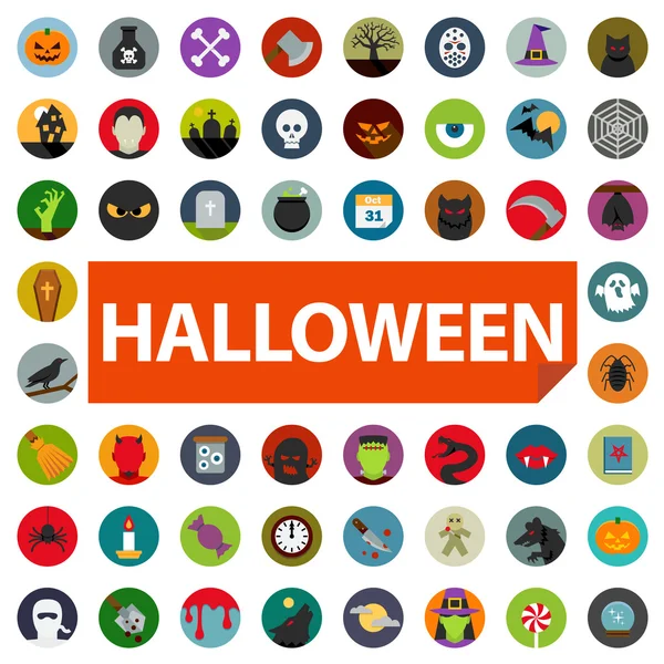 Conjunto de iconos Halloween — Archivo Imágenes Vectoriales