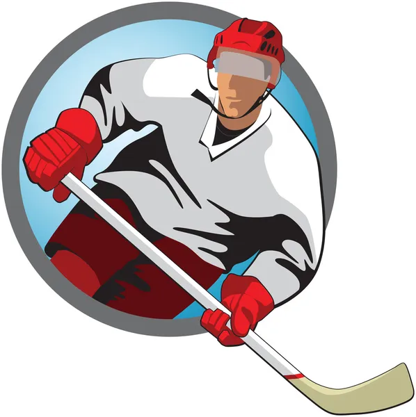 Joueur de hockey — Image vectorielle