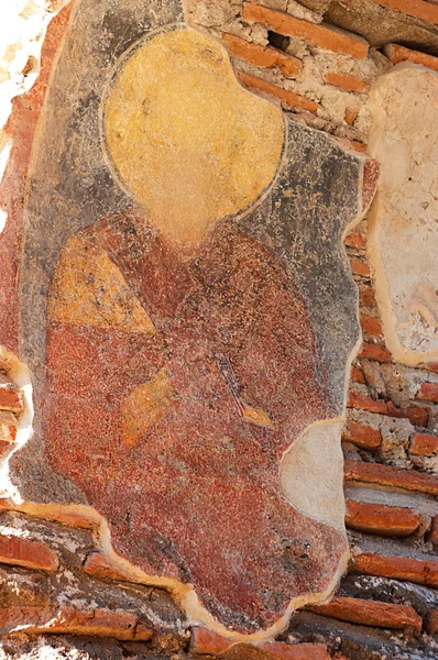 Fresco of a saint in the early Christian church — Stock Photo, Image