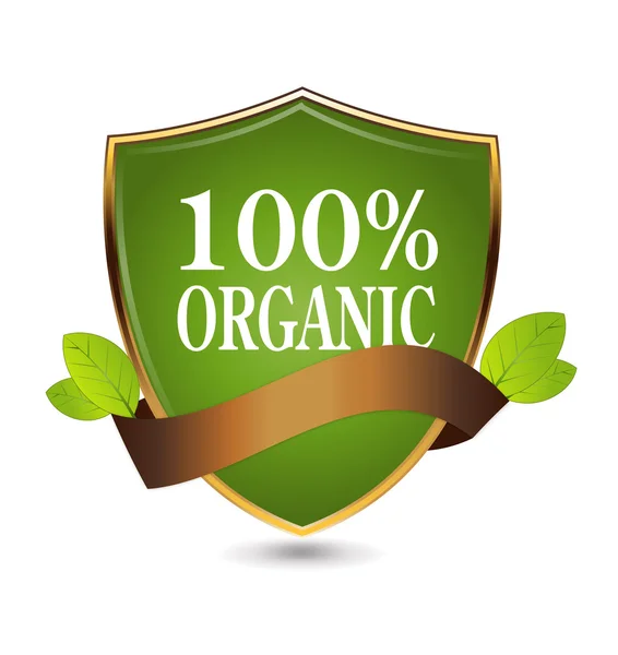 100 percent organic — Stock Vector