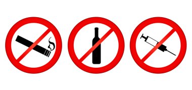 Sigara, alkol, uyuşturucu yok