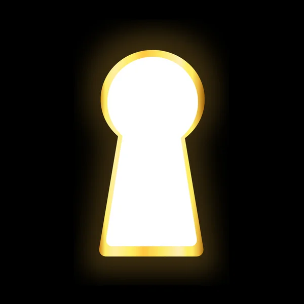 Gouden sleutelgat — Stockvector