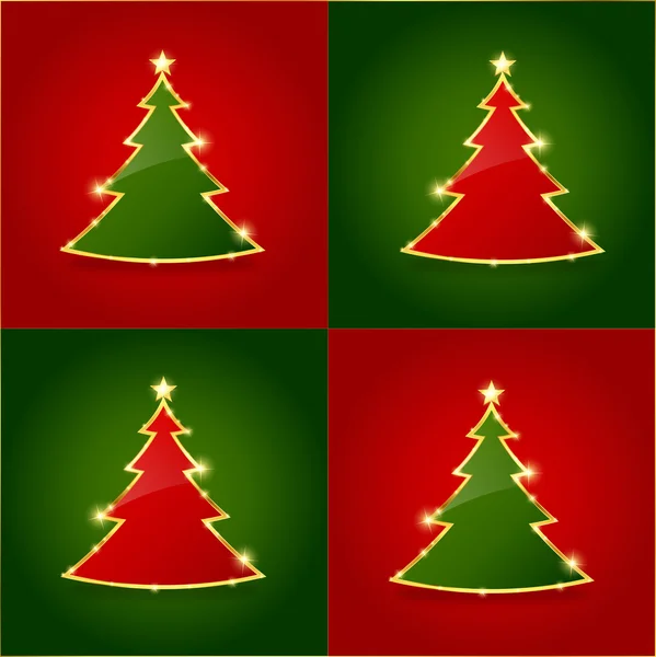 Karácsonyfa zökkenőmentes minta — Stock Vector