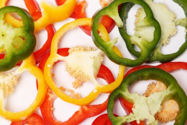 çeşitli renkli biber