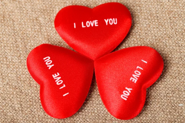 I Love YOU Valentine 's Hearts — стоковое фото