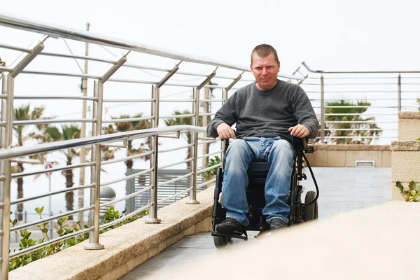 Paraplégico - Cadeira de rodas — Fotografia de Stock