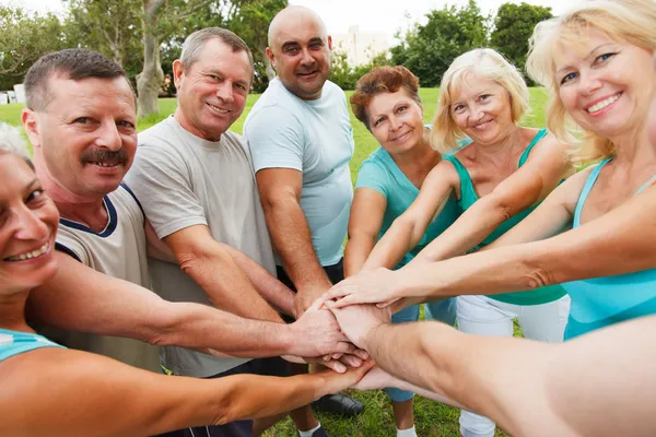 Group of people showing unity — Stock Photo, Image