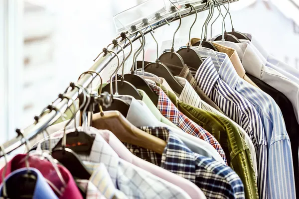 Shirts on hangers — Stock Photo, Image