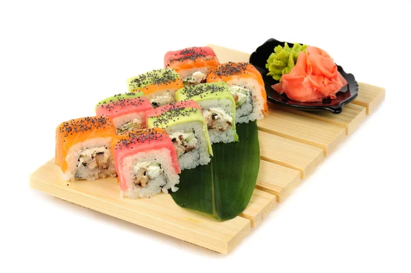 Sushi arco iris — Foto de Stock