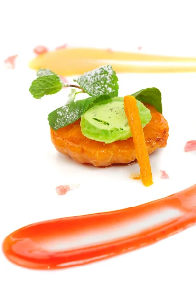 Postre japonés con mandarina — Foto de Stock