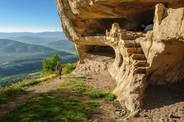 Caves at Tepe Kermen, Crimea — Stock Photo, Image