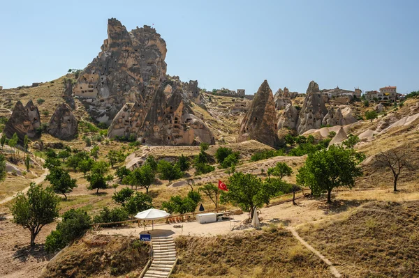 Rochas perto de Goreme,, Capadócia, Turquia — Fotografia de Stock