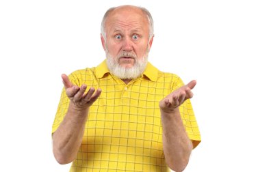 şaşırdım ve şaşırmış gibi üst düzey kel adam