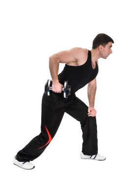 bir kol dumbbell satır ayakta