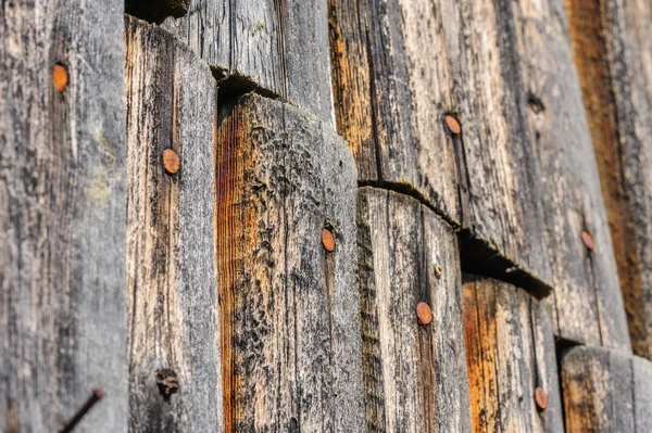 Placas de madeira envelhecidas rachadas — Fotografia de Stock