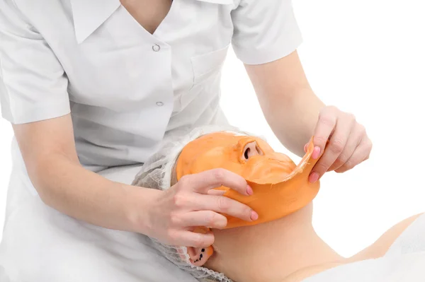 Ta bort kalciumalginat peel-off ansiktsmask — Stockfoto