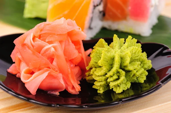 Gengibre e wasabi — Fotografia de Stock