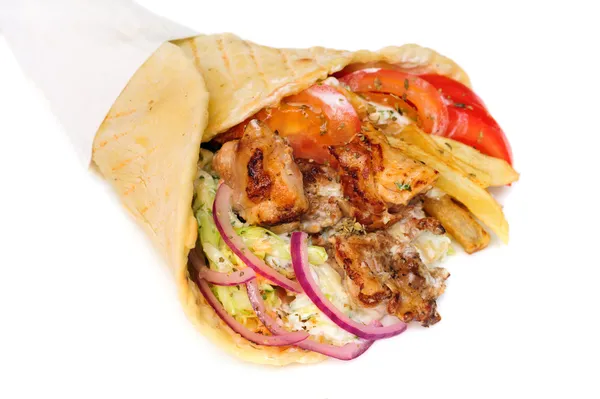 Griekse gyros — Stockfoto