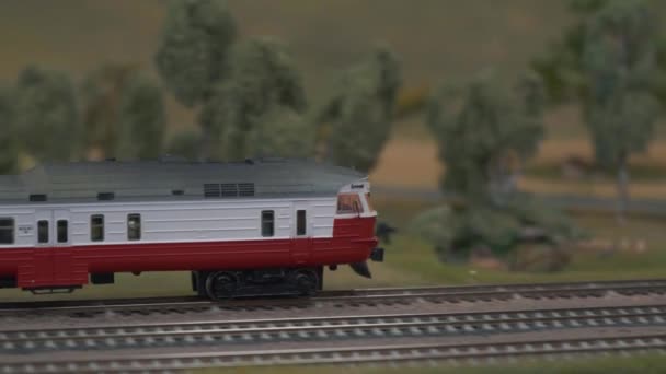 Mini Tren Stasyonu Modelliği Tren Stasyonu Nun Model Modeli Model — Stok video