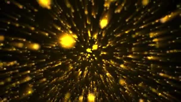 Golden Speed Motion Light Streaks Trails Hintergrund Sameless Loop Video — Stockvideo