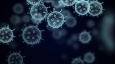 Coronavirus Covid-19 Hücre Sameless Loop for Motion Graphic, Vfx, Film, Reklam veya Animasyon.
