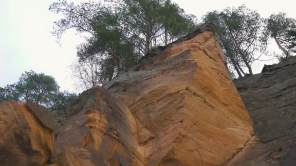 Erglu Cliffs Great View Gauja River Cesis Łotwa Jesienny Krajobraz — Wideo stockowe