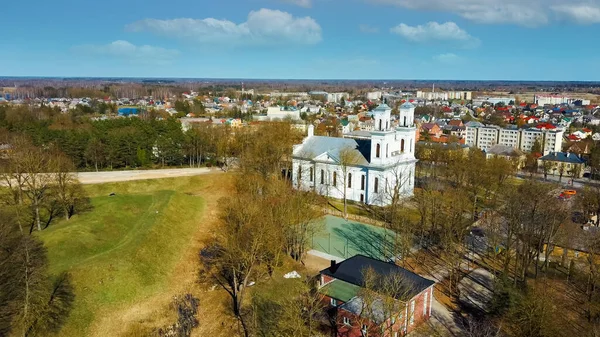 Aerial Shot Birzai Castle Fortress Birzai Castle Birzai Southern Coast — Zdjęcie stockowe